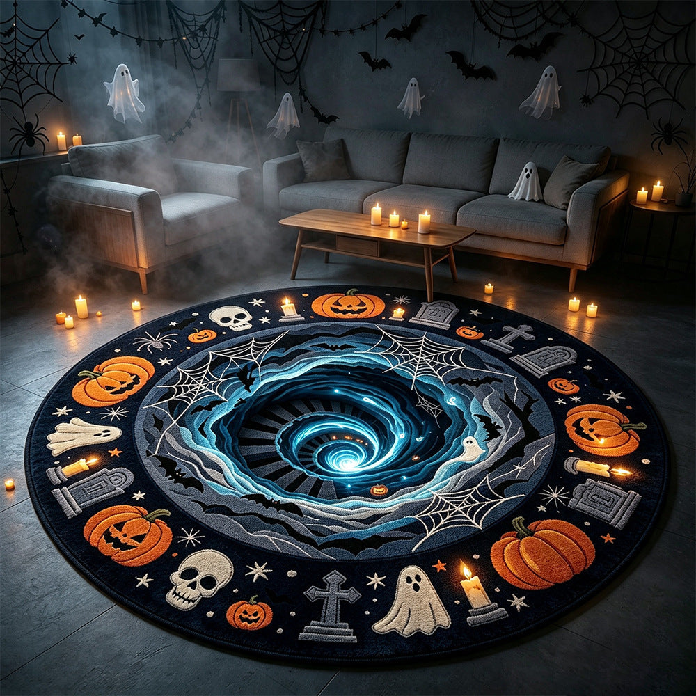 Halloween-Themed Round Area Rug Kalsten