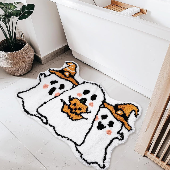 Ghost-Themed Plush Bath Mat Kalsten