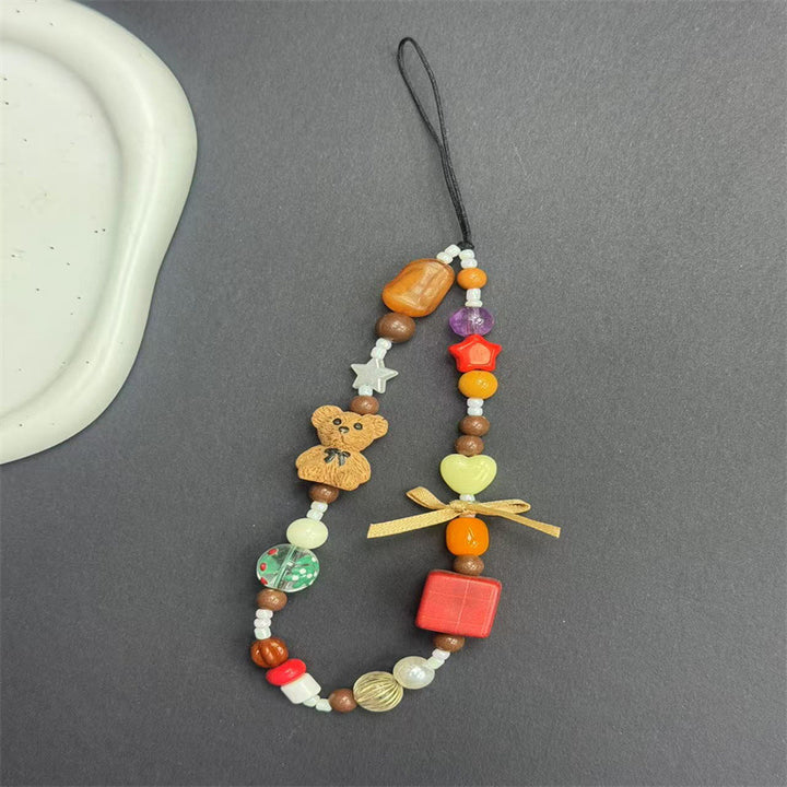 Playful Beaded Charm Phone Lanyard Kalsten 1790136000
