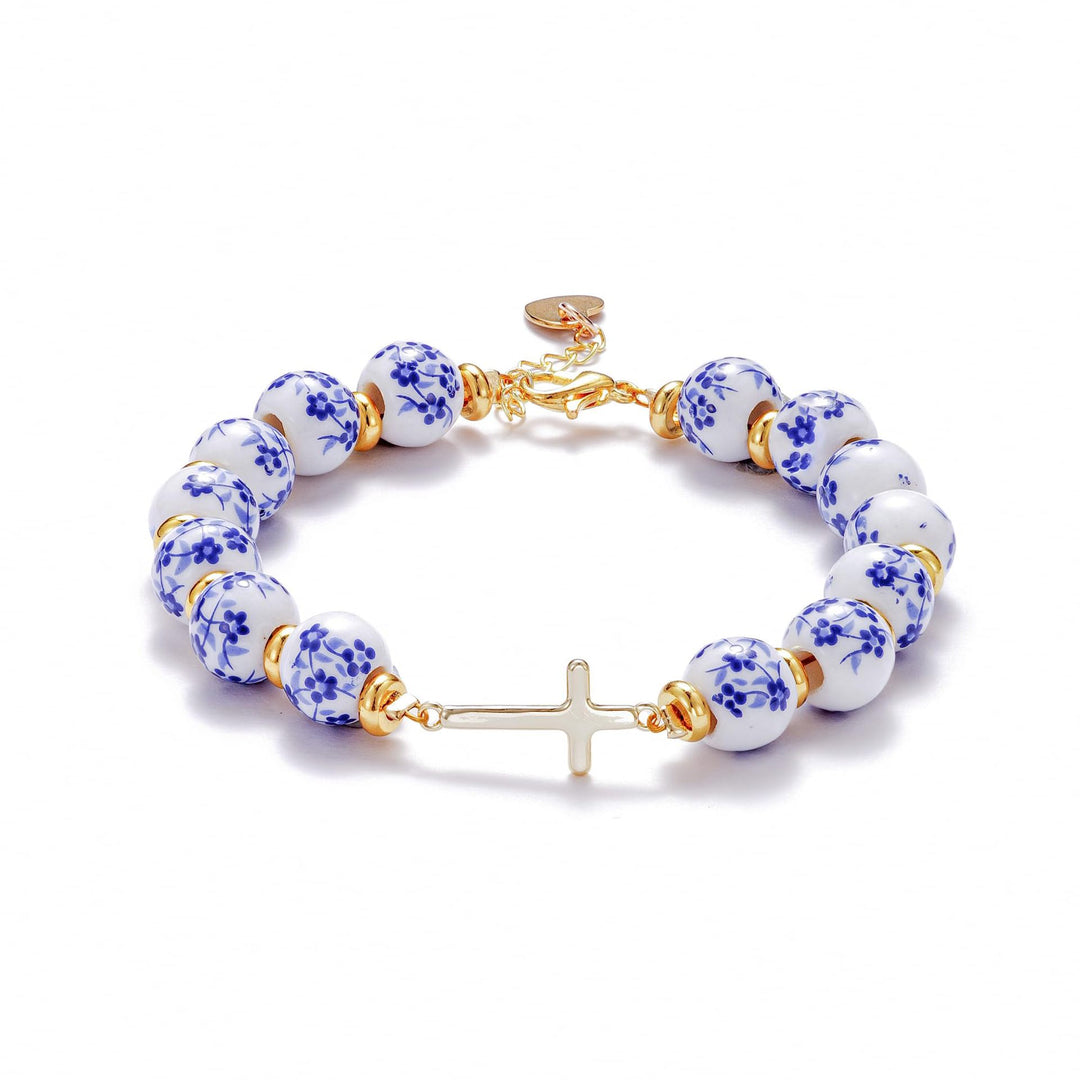 Floral Beaded Charm Bracelet Kalsten