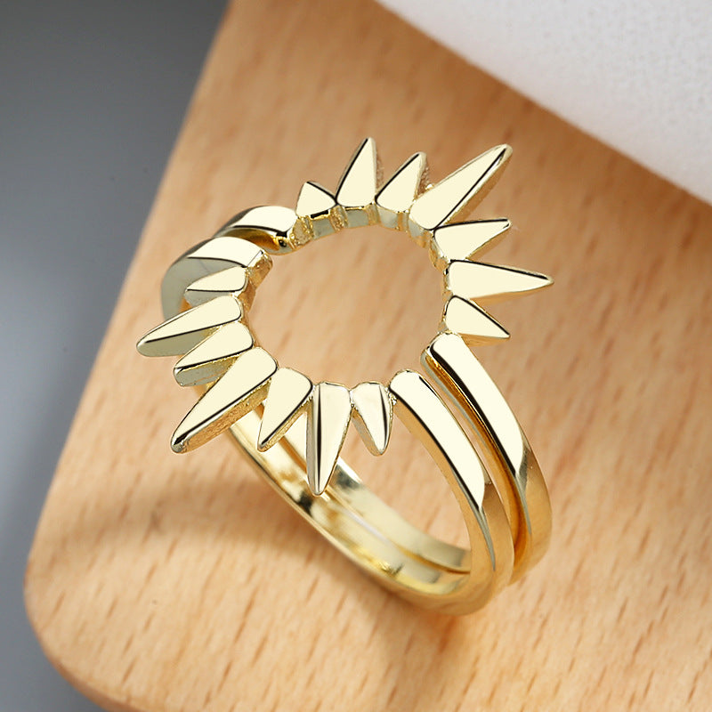 Dual-Tone Spiky Ring Kalsten