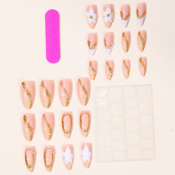 Elegant Floral Nail Art Design Kalsten