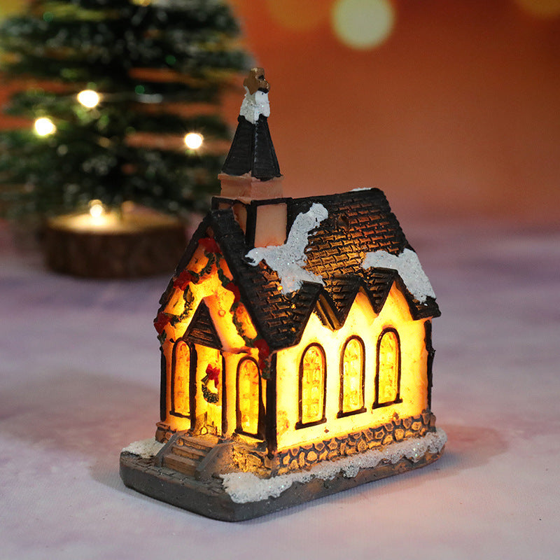 Decorative Christmas Toy House Figure