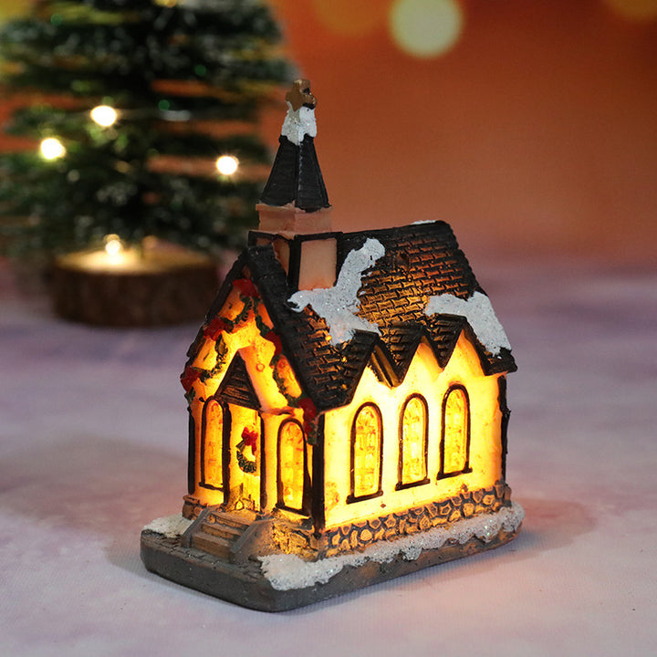 Decorative Christmas Toy House Figure