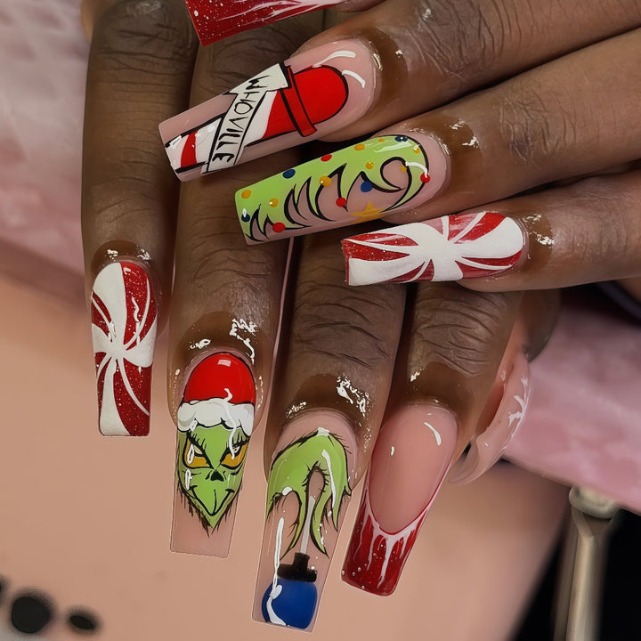Creative Nail Art Set with Festive Christmas Motifs Kalsten