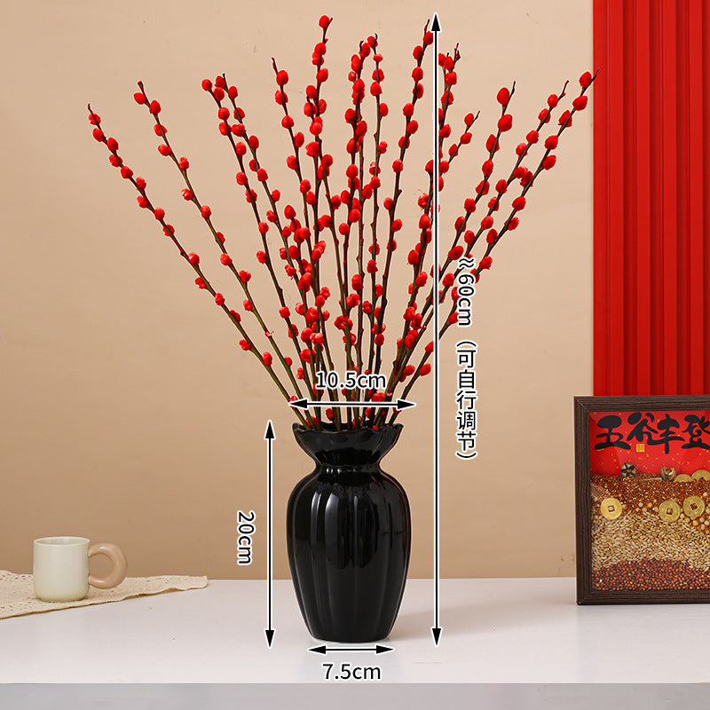 Silver Willow Decorative Branch Vase
