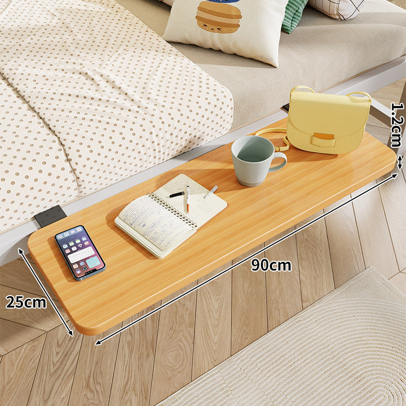 Clamp-On Floating Bedside Shelf with Bamboo Top and Slim Profile