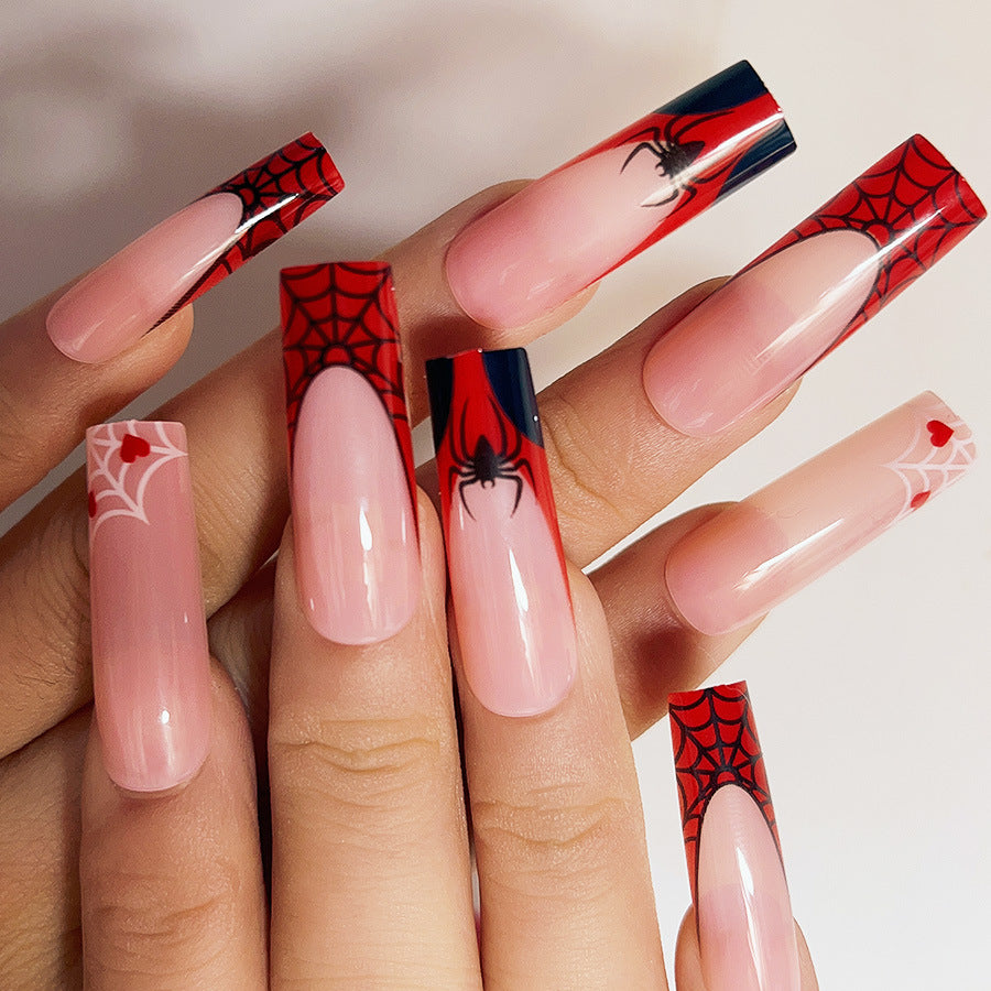 Themed Spider Web Nail Art Extensions Kalsten