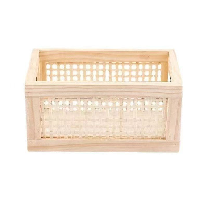 High-quality storage basket with rattan details Kalsten