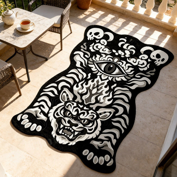 Artistic Tiger-Shaped Area Rug