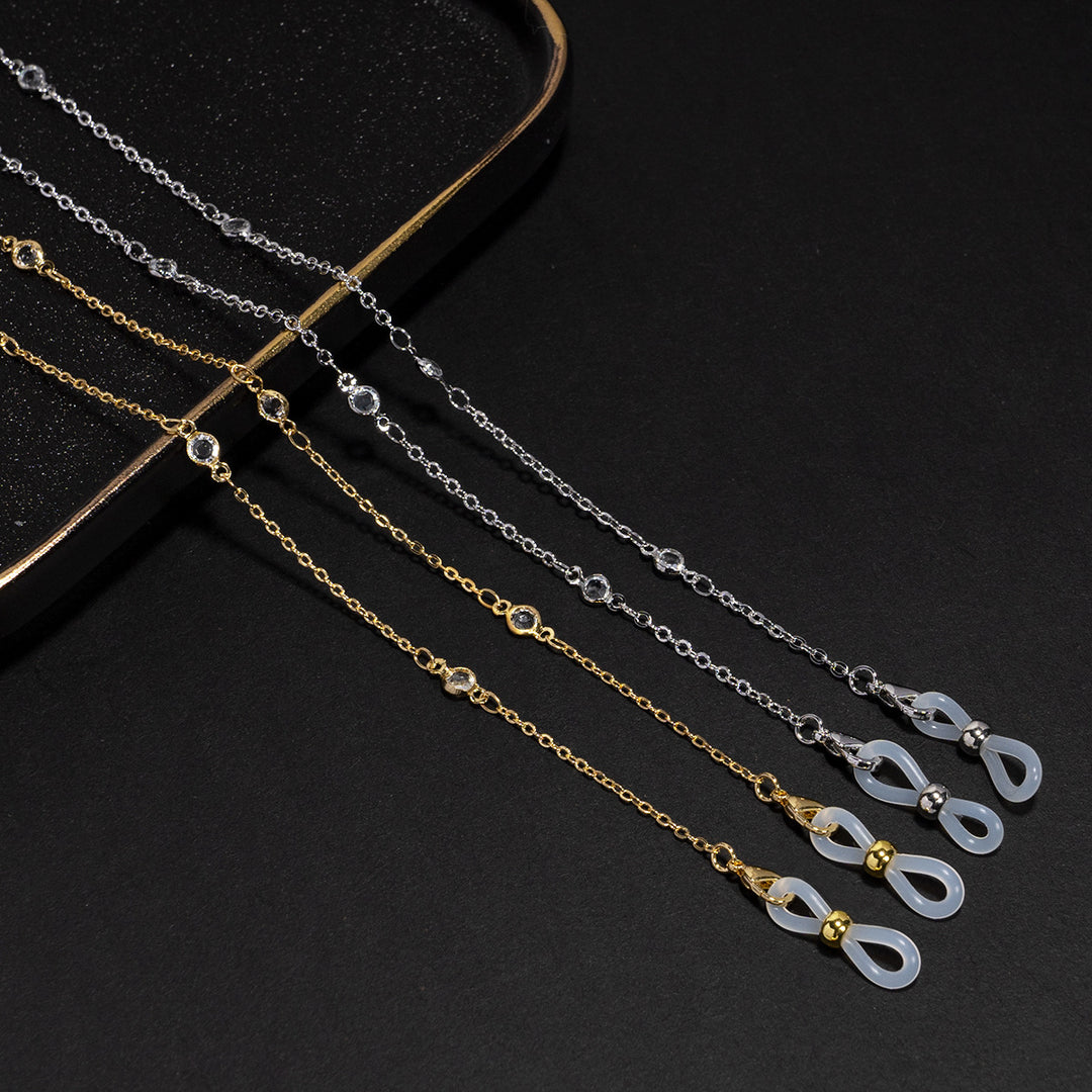 Crystal-Embellished Eyewear Chain Kalsten