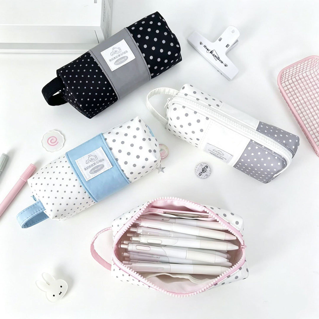 Stylish Polka Dot Pencil Case