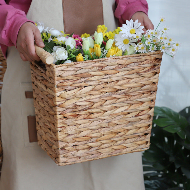 Rustic Woven Storage Bin Kalsten