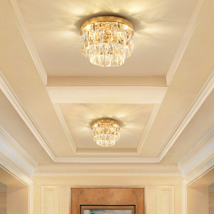 Elegant Crystal Flush Mount Light