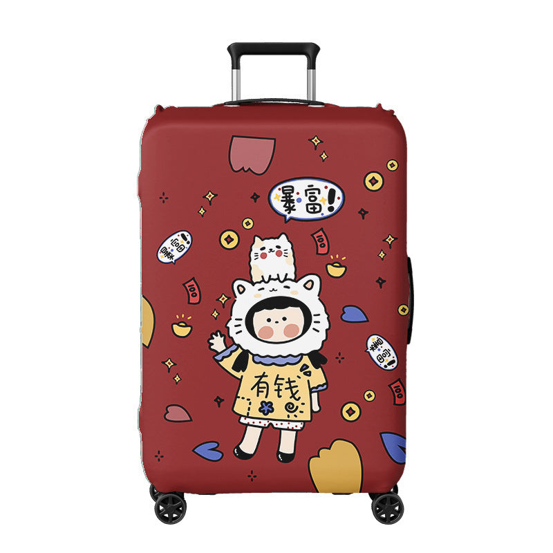Women's hard shell suitcase with exciting travel motif Kalsten
