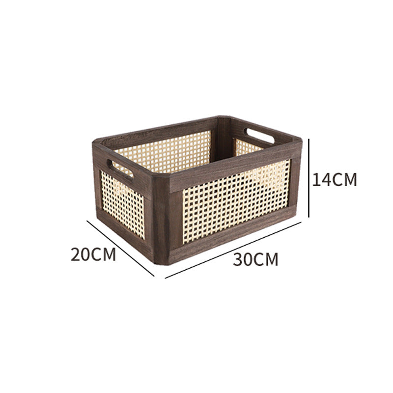 Versatile Wooden Storage Basket Kalsten