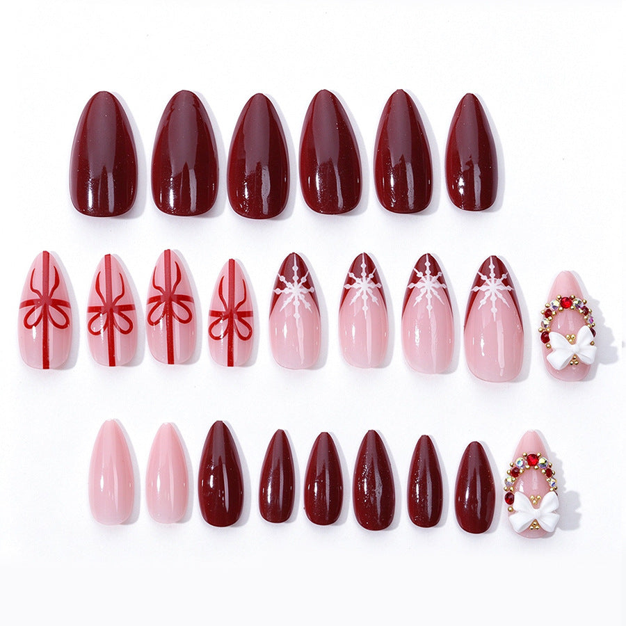 Festive Holiday Themed Press-On Nail Set Kalsten