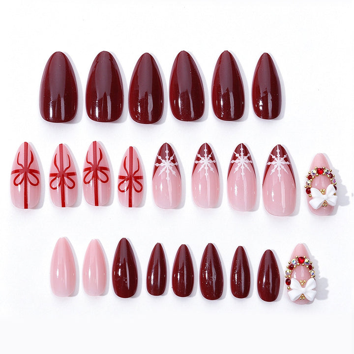 Festive Holiday Themed Press-On Nail Set Kalsten