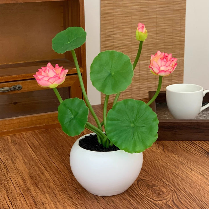 Faux Lotus Flower Arrangement