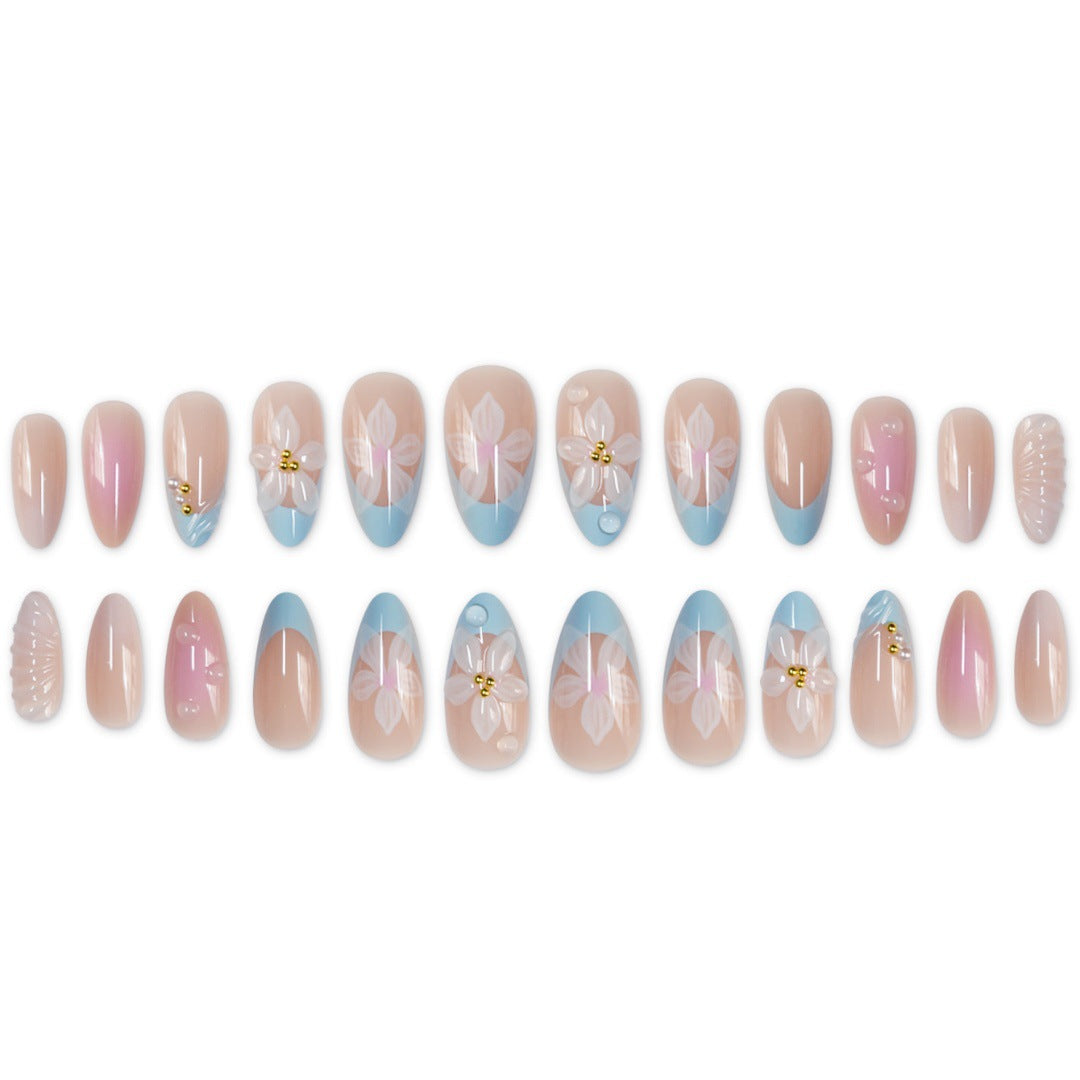 Artistic 3D Floral Nail Enhancements Kalsten