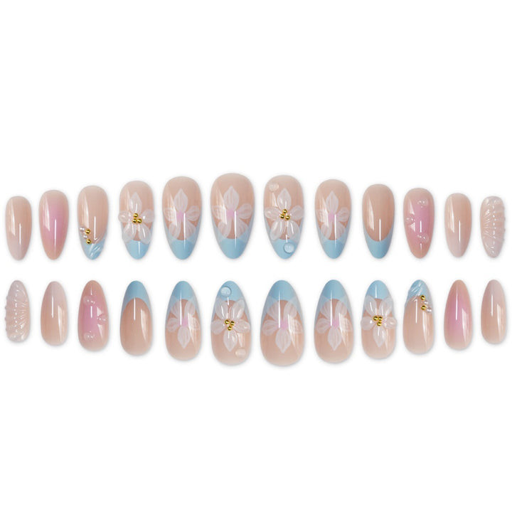 Artistic 3D Floral Nail Enhancements Kalsten