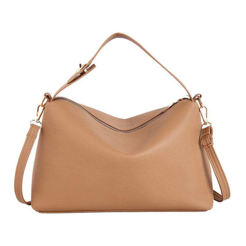 Textured Leather Crossbody Bag