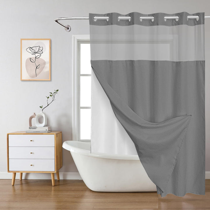 Textured Layered Shower Curtain Kalsten