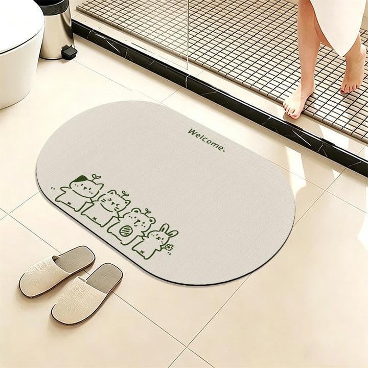 Cute Animal-Themed Bath Mat