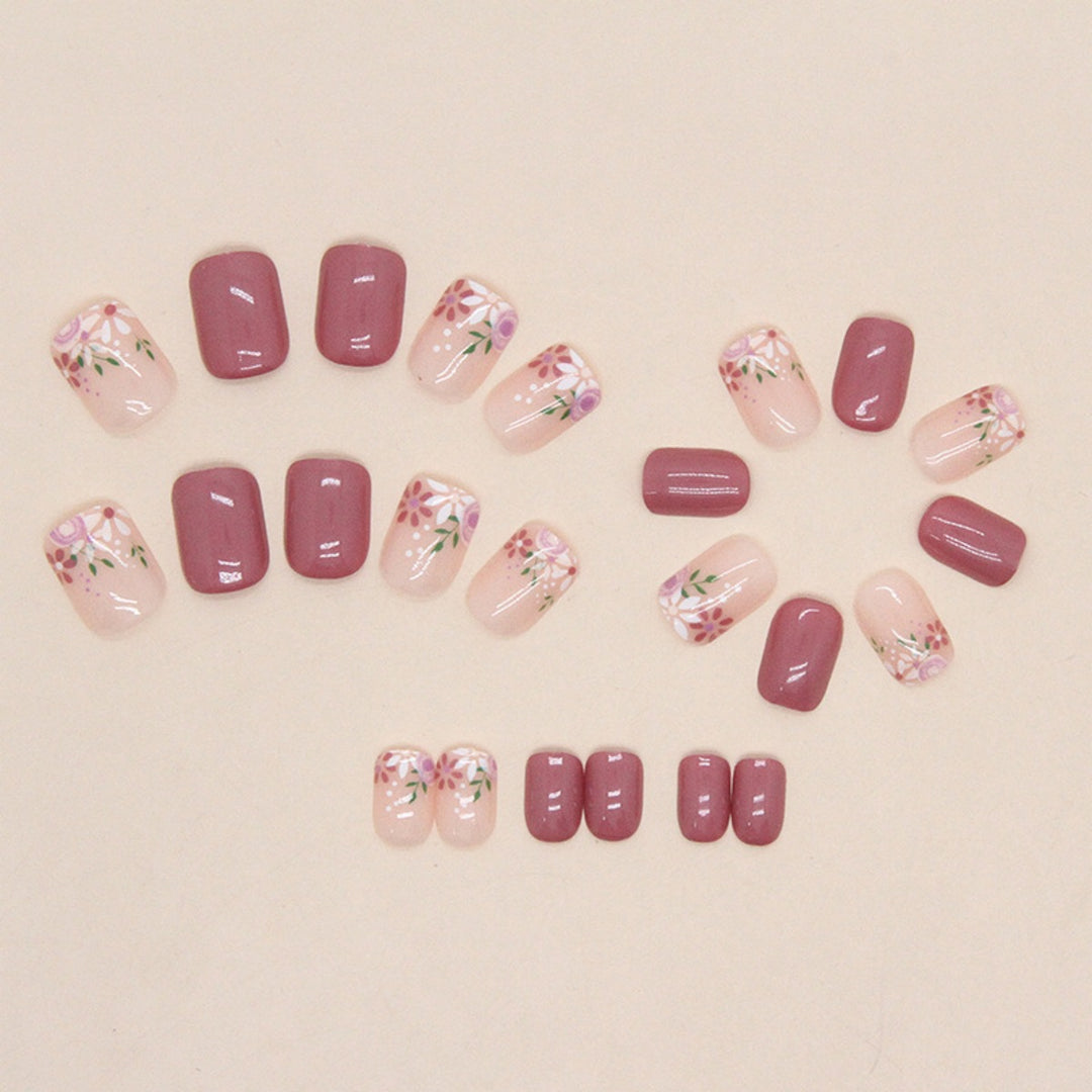 Artistic Floral Design Press-On Nails Kalsten