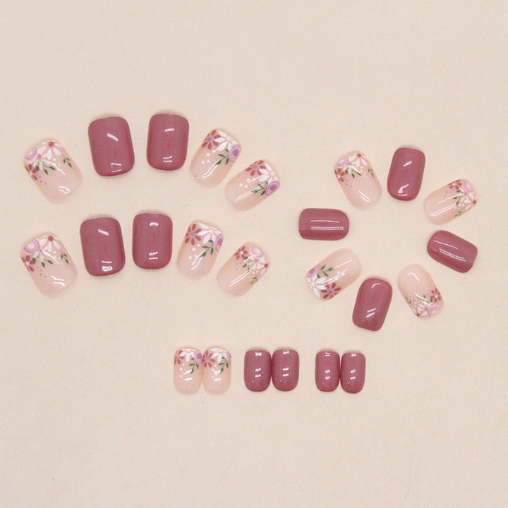 Artistic Floral Design Press-On Nails Kalsten