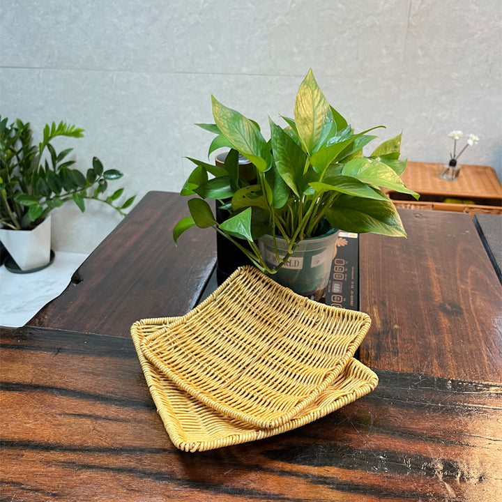 Handcrafted Woven Serving Tray Kalsten
