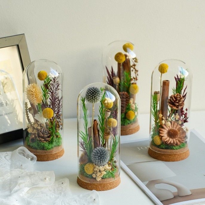 Modern Decorative Floral Terrarium