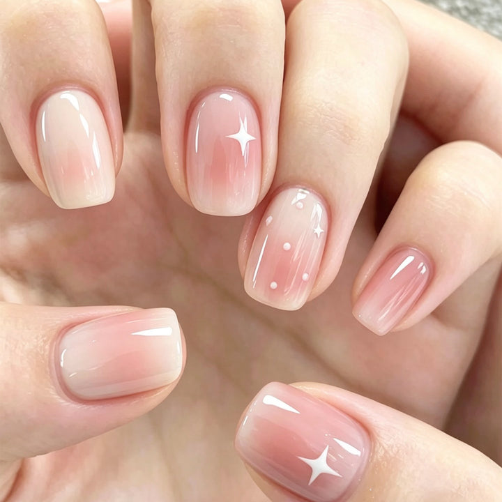 Nail art with ombre effect and glitter accents Kalsten