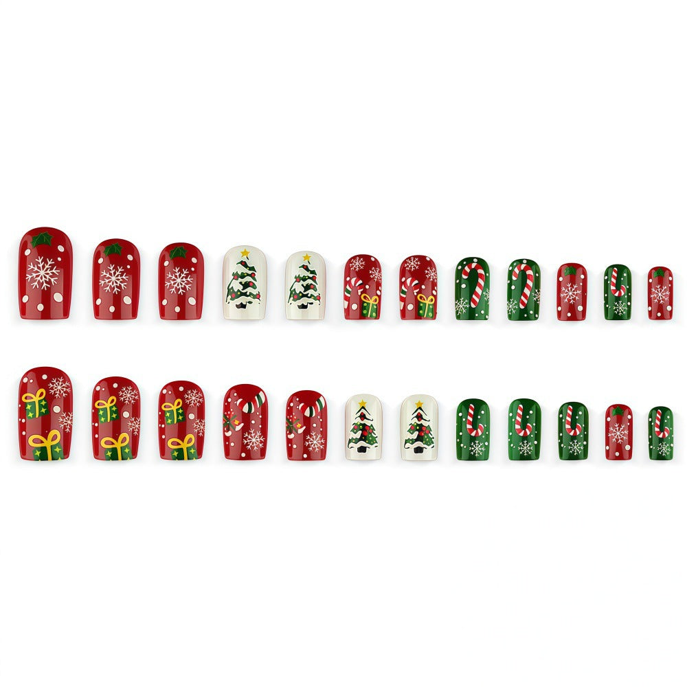 Artificial nails with festive Christmas designs Kalsten