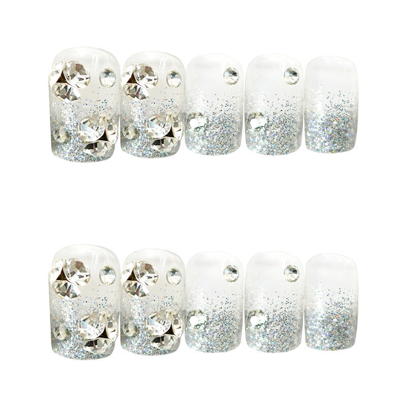 Rhinestone-Embellished Press-On Nail Art Kalsten
