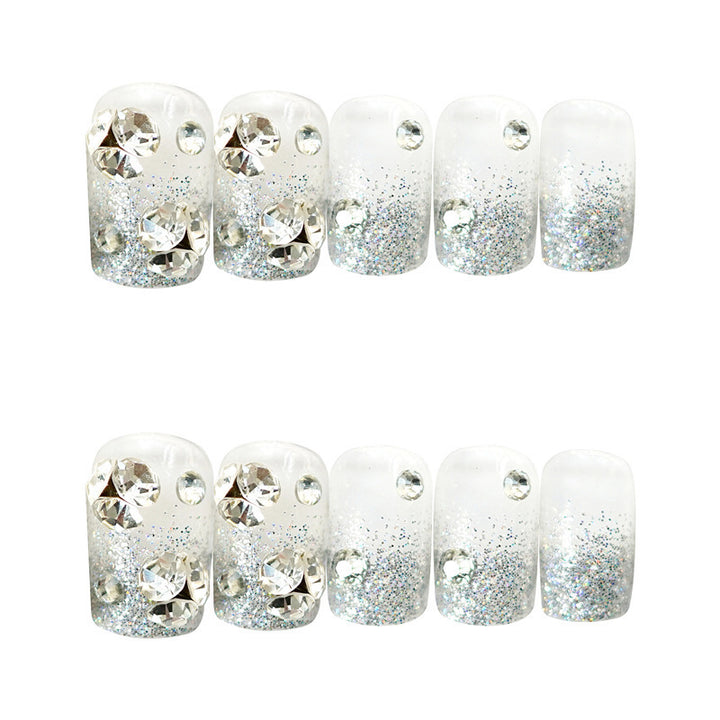 Rhinestone-Embellished Press-On Nail Art Kalsten