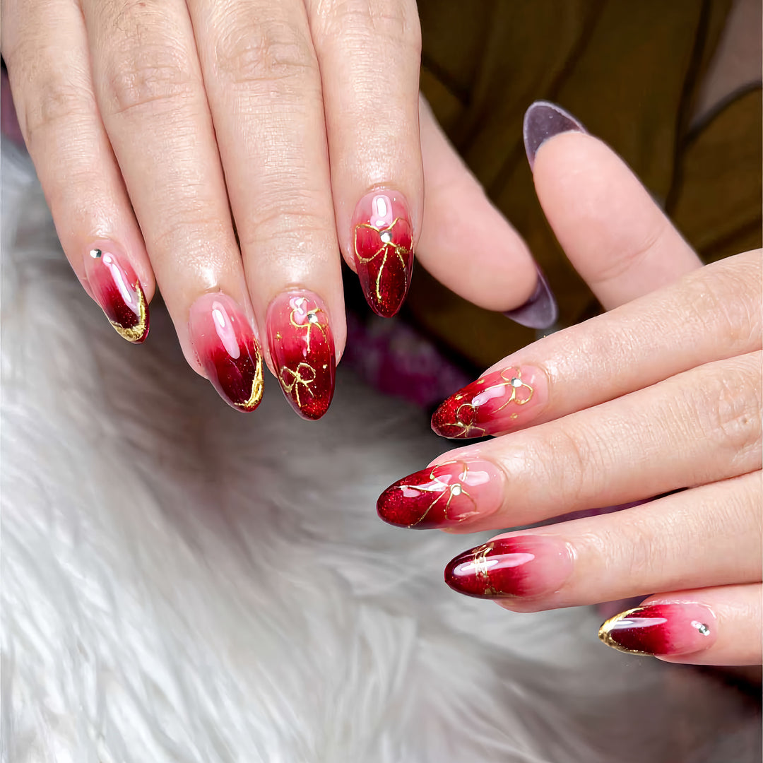 Artistic Gradient Stiletto Press-On Nail Set