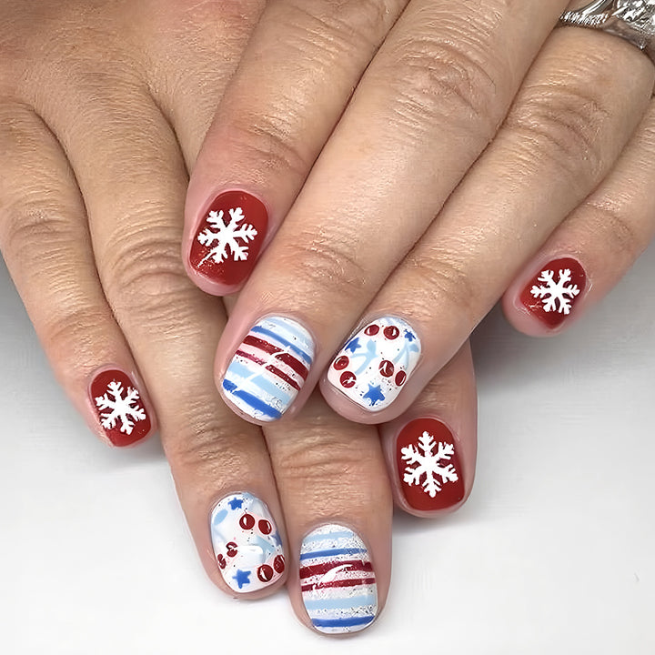 Festively Themed Press-On Nail Art Kalsten