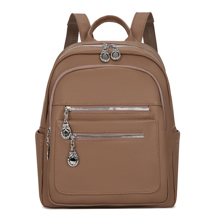 Stylish Multi-Pocket Leather Backpack Kalsten