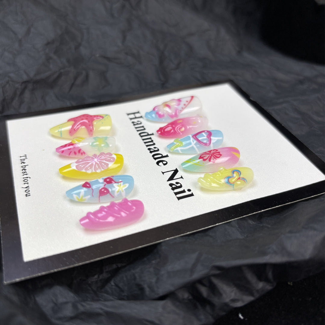 Artistic Themed Press-On Nail Tips Kalsten