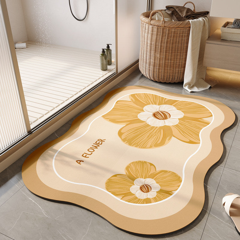 Decorative Floral Bath Mat Kalsten