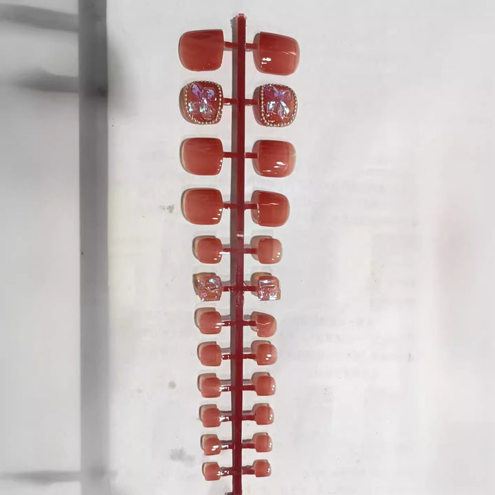 Decorative Diamond-Accent Press-On Nail Set Kalsten