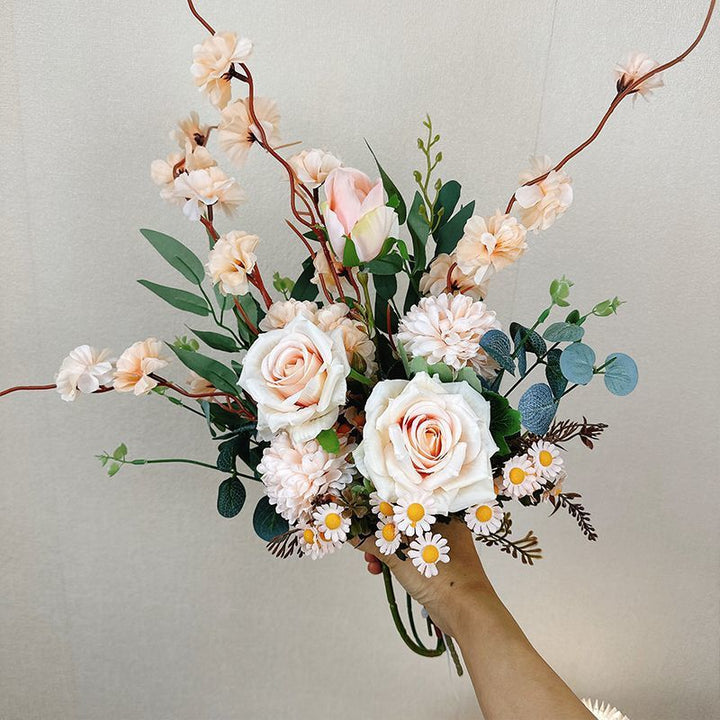 Elegant Faux Flower Bouquet Arrangement