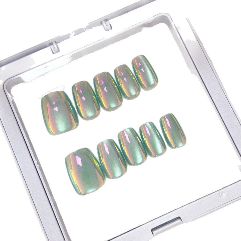 Iridescent Glossy Press-On Nail Set Kalsten