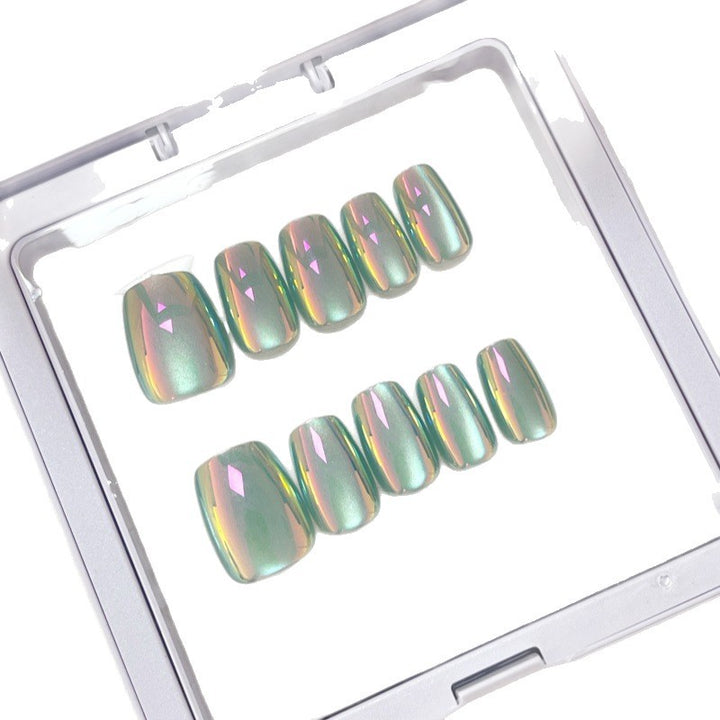 Iridescent Glossy Press-On Nail Set Kalsten