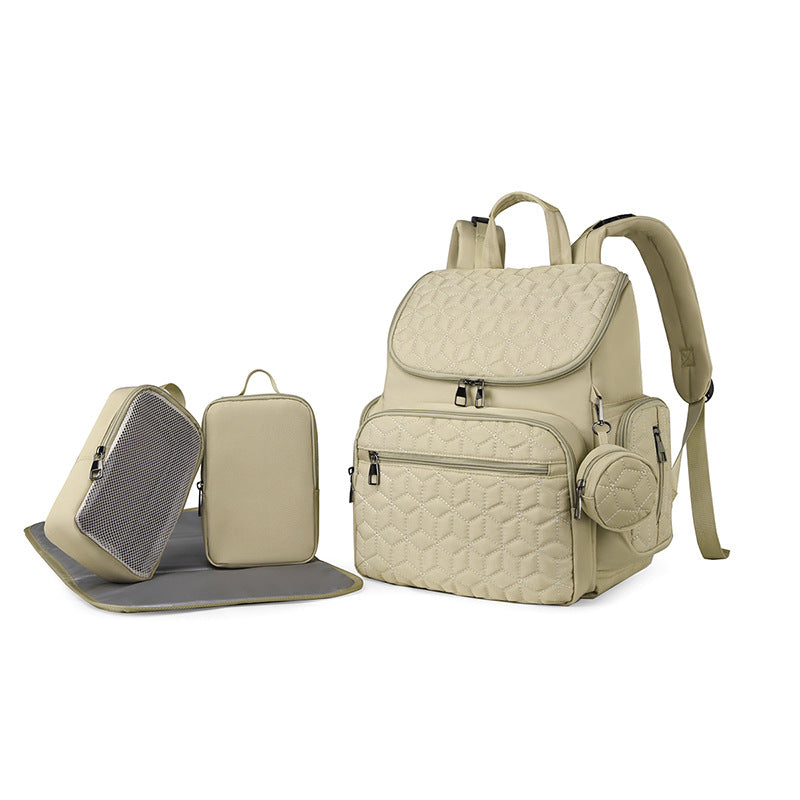 Quilted Multi-Compartment Travel Backpack Kalsten