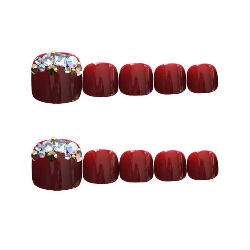 Decorative Rhinestone Press-On Toenails 1790727208