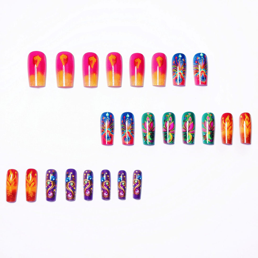 Artificial nails with eccentric ornament design Kalsten