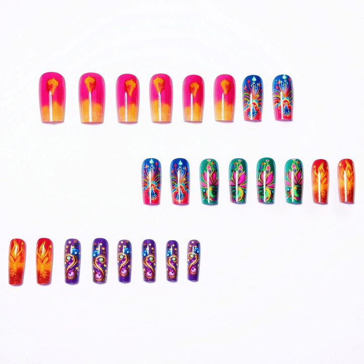 Artistic Bohemian-Inspired Nail Art Kalsten
