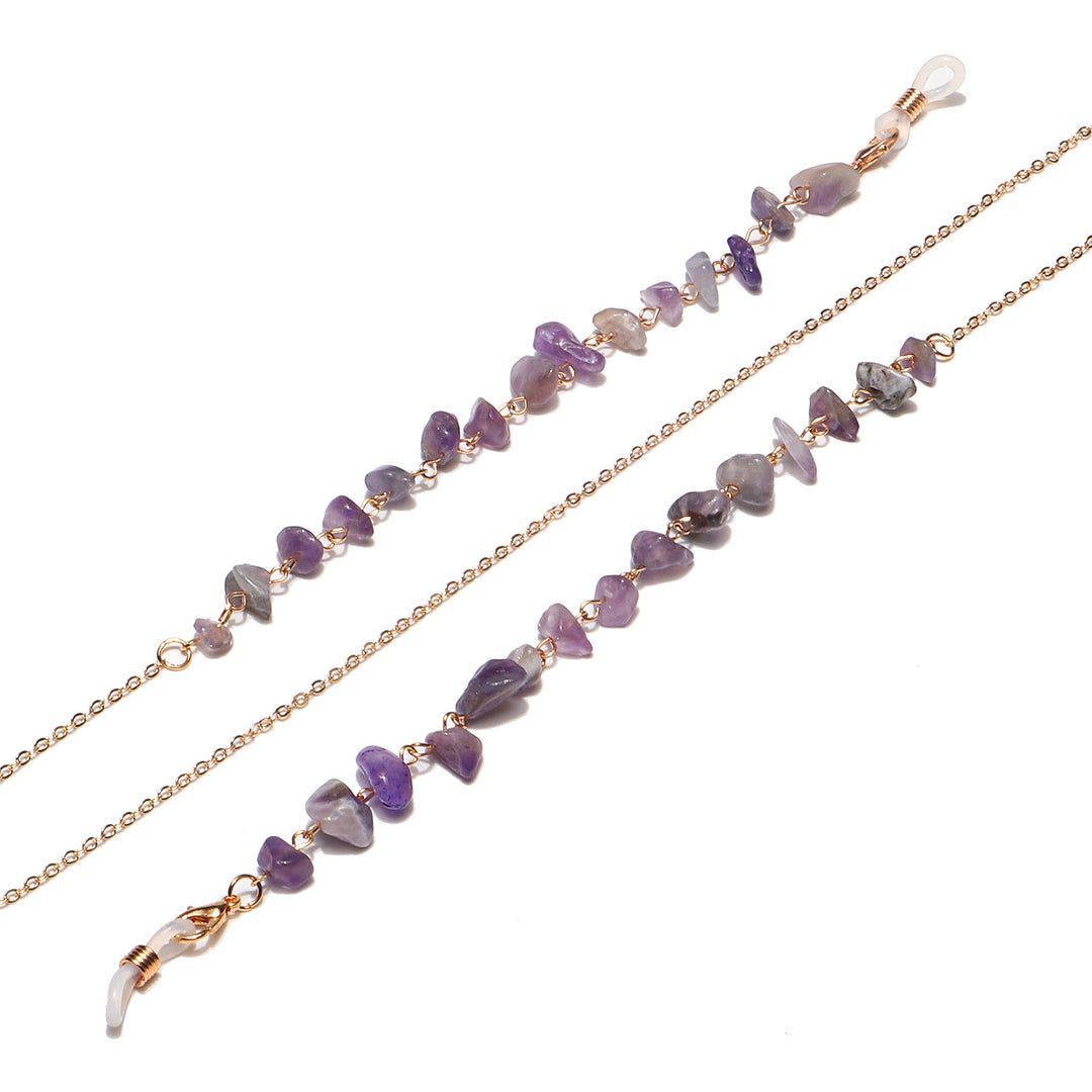 Natural Amethyst Crystal Eyewear Chain Kalsten